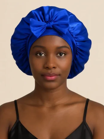 Bonnet Satin Cheveux Bouclés
