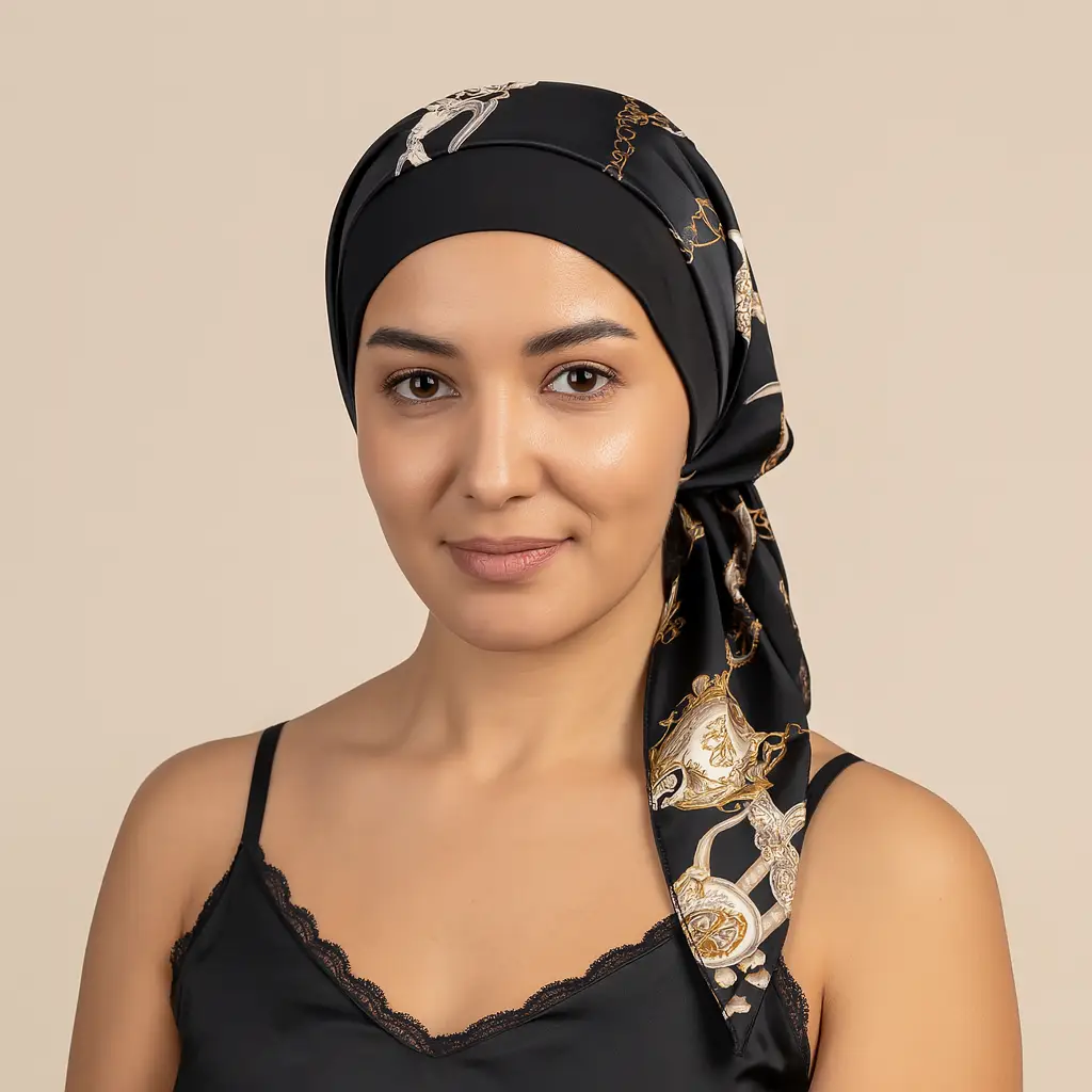 Bonnet-Voile-Satin