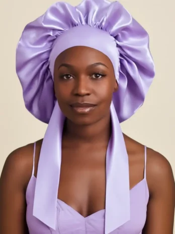 Bonnet de Nuit Satin Cheveux Bouclés