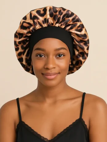 Bonnet en Satin pour Cheveux Afro