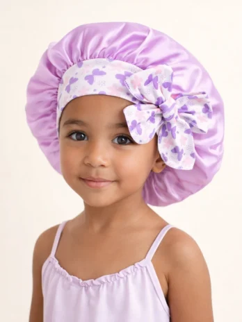 Bonnet satin enfant